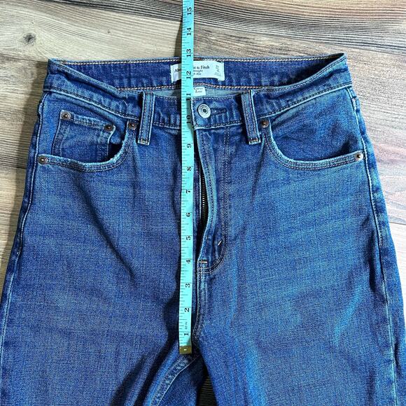 Abercrombie & Fitch Ankle Straight Ultra High Rise Curve Love Distressed 27 4 S - Picture 8 of 10